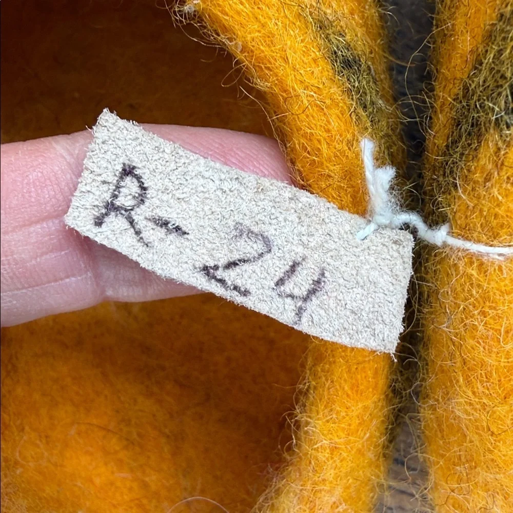 Artisan hand made hand felted pure wool Tiger Slippers for Kids
